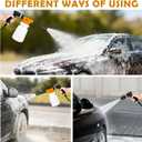 Car Wash Detailing Kit Cleaning Kits with Foam Gun Sprayer, Car Wash Brush and Large Wash Mitt Duster for Car Interior and Exterior Cleaning (Orange)