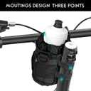 WUVOP Bike Cup Holder, Water Bottle Holder for Bike Handlebar with Mesh Pockets, Universal Cycling Bicycle Water Bottle Drink Cup Cage for Cruiser, Scooter, Mountain Bikes, Road Bikes, Wheelchair