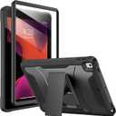 Soke Case for iPad 6th/5th Generation 9.7 Inch 2018/2017,with Built-in Screen Protector and Kickstand, Rugged Full-Body Heavy Duty Protective Cover for Apple iPad Air 2 /Pro 9.7 - Black