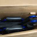Drive Medical Blue Streak Lightweight Foldable Wheelchair - Enhanced Mobility Support - Durable Construction - Padded Comfort - Swing-Away Leg Rests - Desk Arms - Blue/Black - 16 Inch Seat