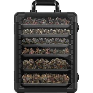 Miniatures Storage Case Miniatures Transport Case Aluminum Alloy Frame with Lock (Regular Size)