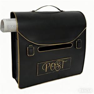 Wall-Mounted Mailbox with Newspaper Holder, Waterproof & Rust-Proof Galvanized Steel, Large Capacity for Outdoor Use, 13.82 x 12.8 x 4.17 Inch-Black