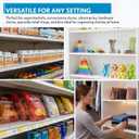 Shelf Dividers, 50 Pack, Self Adhesive, 3 H x 9.5 L Shelf Separators for Retail Shelving, Pantry & Closet Organization, Easy Stick 20 Mil Clear PVC, Product Display Dividers, Clip Strip Corp
