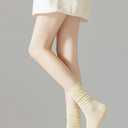 Women's Mid-Crew Thin Cotton Ankle Socks - Ultra Soft Breathable Casual Sheer Calf Socks for Women,8 Pairs Multiple Colors 8 Pack -Color Combination