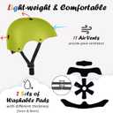Kids Bike Helmet, Adjustable and Multi-Sport, from Toddler to Youth, 3 Sizes