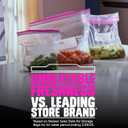Ziploc Quart Food Storage Bags, Stand-Up Bottom, Easy to Fill, 80 Count