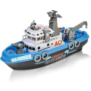 ArtCreativity Aquatic Research Vessel, Battery-Operated Toy Ship for Kids, Floats in Water, Floating Bathtub and Pool Toy for Boys and Girls, Best Birthday Gift for Children