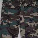 ZODLLS Women's Camo Pants Cargo Trousers Cool Camouflage Pants Elastic Waist Casual Multi Jogger Pants with Pocket,Size XL