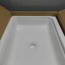 20 x13.6inch Bathroom Vessel Sink Rectangular Ceramic Sink Above Counter Basin White Porcelain Ceramic Vessel Vanity Sink Art Basin for Bathroom Lavatory Restroom, 20"X14"