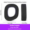 Jomwag Breathable Mesh Replacement Earpads for HS80 RGB - Black/Purple, Comfortable Ear Cushions