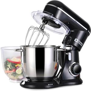 Kitchen in the box Stand Mixer, 5QT Two bowls Electric Food Mixer, 10 Speeds 3-IN-1 Kitchen Mixer for Daily Use with Egg Whisk,Dough Hook,Flat Beater (Black, 5QT) Kitchen in the box Stand Mixer, 5QT Two bowls Electric Food Mixer, 10 Speeds 3-IN-1 Kitchen Mixer for Daily Use with Egg Whisk,Dough Hook,Flat Beater (Black, 5QT)