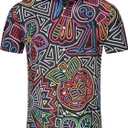 KYKU Mexico Shirt for Men Funny Beach Shirts Hawaiian Button Down Short Sleeve (Black, XXL)