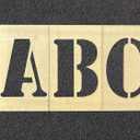 APS 12" Parking Lot Stencils Letters | Alphabet Stencils | 26 Pieces | Parking Lot Stencils for Painting | Cardboard Alphabet Letter Stencil | Made in USA w/Recycled Cardboard