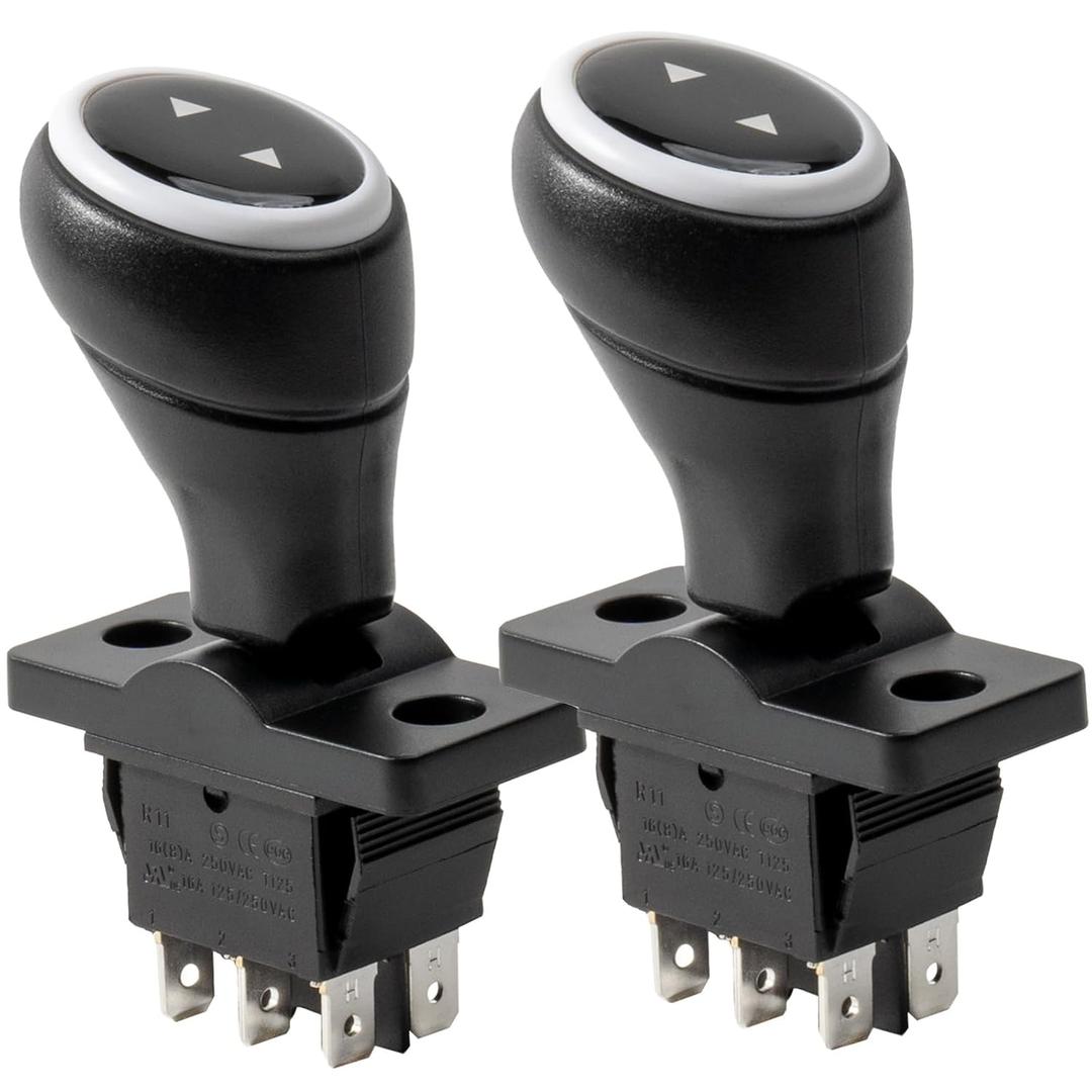 2PCS 6V 12V weelye Kids Bumper car Joystick Replacement Parts Forward Reverse Switch Joystick,Children's car Rotation 360 Degrees Toy car Push Rod Automatic Reset Switch