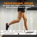 Precut Kinesiology Tape for Knees Valgus–12PCS KTQUICK Pain Relief Athletic Tape, Waterproof & Hypoallergenic Latex-Free, Elastic Breathable Long-Lasting Knee Support Tape for All(Beige)