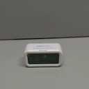 Peakeep Night Light Digital Alarm Clock Battery Operated with Indoor Temperature, Desk Small Clock (White)