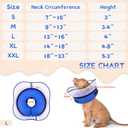 Supet Raised Inflatable Dog Cone Collar to Stop Licking, Soft Dog Cone Alternative After Surgery, Pet Neck Donut Collar for Dogs L