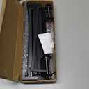 Over The Table Rod Stand with Clamps Adjustable 13''-42'' Tall 29"-98" Length Black Table Arch Hanging for Wedding Birthday Party Halloween Christmas