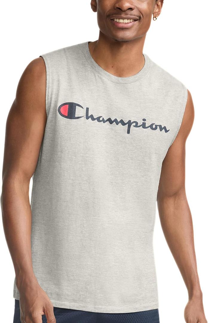 Champion Men's Muscle Tank, Classic Graphic Muscle Tee, Sleeveless T-shirt for Men (Reg. Or Big & Tall) (X-Large)