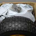 2-Pack 16x6.50-8 Tubeless Front Tires and Wheels, 1-Inch Bearings with Extra 3/4-Inch Bearings, 3" long offset hub, Fits 3/4" and 1" axles, compatible with most John Deere and other riding mowers