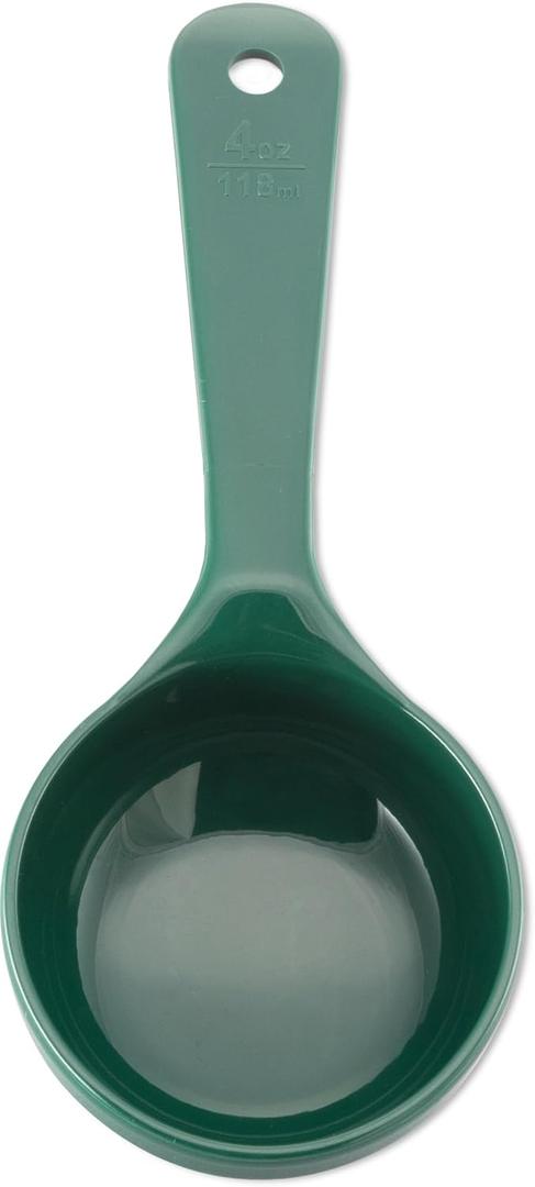 Carlisle FoodService Products 492808 Measure Miser Solid Measuring Spoon with Short Handle, 4 Ounces, Green