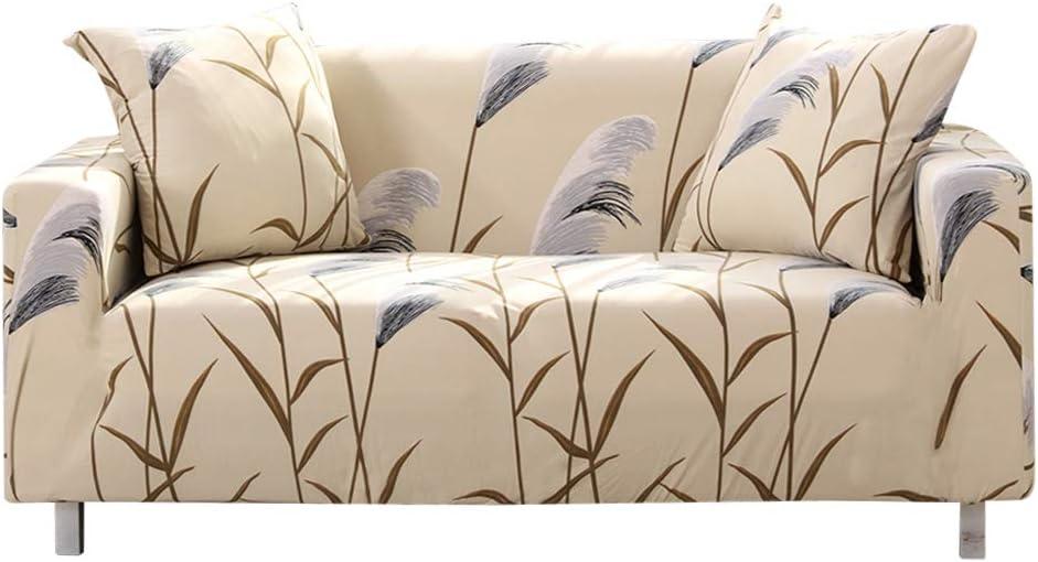 Lamberia Printed Sofa Cover Stretch Couch Cover Sofa Slipcovers for Couches and Loveseats with Two Free Pillow Cases (Reed Flying, Loveseat)