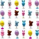 24 PCS Easter Jumping Popper Toys for Kids Boys Girls Toddlers Easter Basket Stuffers Egg Fillers Gifts Party Favors
