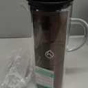 Cold Brew Coffee Maker - Large Glass Infusion Pitcher 1.6 Quarts 52oz - Iced Coffee & Iced Tea Pitcher with Stainless Steel Lid & Fruit Infusion Tube - Perfect for Home or Office