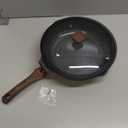 Vinchef Nonstick Deep Frying Pan Saute Pan with Lid, 12in/5.5Qt Fry Pan, German 3C+ Ceramic Coating Technology, Heat Indicator, Induction Compatible