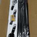 Black Shower Curtain Rod 18 to 49Inch:Small Spring Tension Shower Rods for Bathroom Kitchen Doorway,Modern Heavy Duty Adjustable Tension Shower Curtain Rod No Drilling No-Slip Easy Install,Black