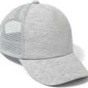 Peecabe Toddler Baseball Hat Novelty Boy Girl Sun Cap Flat Brim Kid Baseball Hats 6M-8Y (2-4T, Mesh Light Gray)
