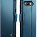 Wallet Case for Google Pixel 9a, PU Leather Magnetic Flip Case with RFID Blocking Card Holder Kickstand for Women Men, Shockproof Durable Protective Phone Cover for Pixel 9a (Blue)