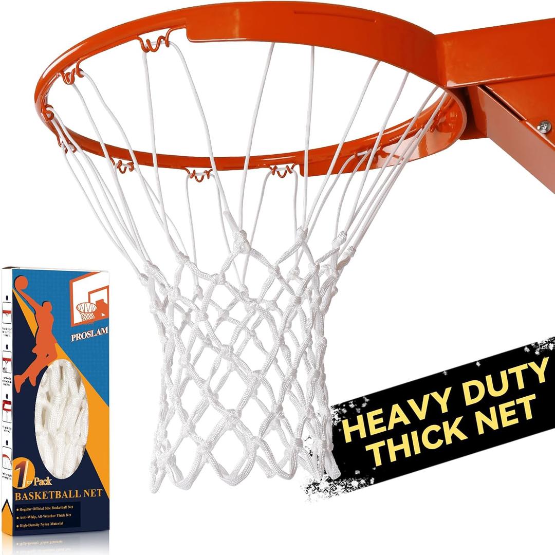 Premium Quality Professional Heavy Duty Basketball Net Replacement - All Weather Anti Whip,Fits Standard Indoor or Outdoor 12 Loops Rims12 Loops