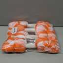 4Pcs Upgraded 12inch Metallic Cheerleading Pom Poms, HOLENGS Cheerleader Pompoms Cheer Poms for Kids Adults, Cheering Squad Pompoms for School Sports Games Dance Party (Orange and White)