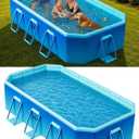 Foldable Pool, Non-Inflatable Swimming Pool for Adults & Family Use, Thickened Collapsible Folding Pool, Large Foldable Pool for Backyard, Portable Above Ground Outdoor Pool 116" x 65" x 20"