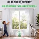 Silver Curtain Rod 18 to 45 Inch Decorative Window Treatment Rods