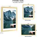 Hongkee 18x24 Frame Set of 2, Gold Wood Style - Display Posters 16 x 20 with Mat or 18x24 without Mat, Wall Mounting Horizontal and Vertical