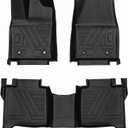 YQ Floor Mats for 2022-2026 Toyota Tundra All Weather TPE Custom Fit 2 Row | CrewMax Cab ONLY, Fits 3rd Gen, SR SR5 TRD Pro Platinum, 3D Laser Scan Custom Fit, Waterproof Non-Slip Truck Liners