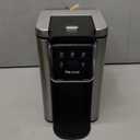 Single Serve Coffee Maker for K-Cup Pod and Grounds, Hot and Iced Coffee Maker, Strong Button Feature, 6 to 14oz Brew Sizes, 50oz Removable Tank, Up to 6.5 Inch Cup, Stainless Steel, Black