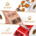 MFLABEL 12 Rolls Thermal Shipping Labels (12,000 Labels) - 2.25 x 1.25 Inch Direct Thermal Perforated Stickers for FBA, Barcode, SKU, Packaging Compatible with Zebra, Rollo, Munbyn Thermal Printers