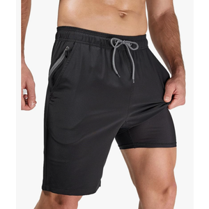 Arcweg Men's Swim Trunks with Compression Liner and Zipper Pockets Quick Dry Bathing Suit Board Swimming Shorts, 2XL