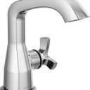 Delta Stryke Chrome Bathroom Faucet 1 Hole, Single Hole Bathroom Sink Faucet for Vanity, Metal Push-Pop Drain Assembly, Lumicoat Chrome 5766-PR-MPU-DST