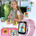Kids Smart Watch for Girls Age 3-12 with 35 Puzzle Games, HD TouchScreen Smart Watch for Kids with Dual Camera, Video Player, Learning Card, Toddler Christmas Birthday Gifts Toy for Girls 5 6 7 8 9 10