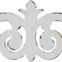SOFE Rustic Wood Scroll Wall Decor, 35 × 10 Inches Over The Door Decor, Shabby Chic White Above Couch Wall Decorations, Large Hanging Artwork for Bedroom, Hallway Entryway, 35.4"L x 10"W