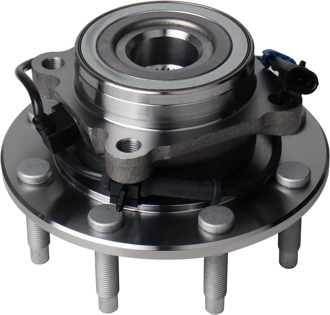 KUSATEC 515058 Front Wheel Bearing and Hub Assembly Compatible with Chevy Silverado 2500/3500 4WD, GMC Sierra 1500/2500 Yukon XL 99-07, Hummer H2 2003-2007, 8 Lug Bolts w/ABS