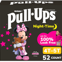 PullUps Girls' NightTime Potty Training Pants, Size 4T5T Overnight Training Underwear (3850 lbs), 52 Ct