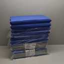 ECR4Kids Everyday Folding Rest Mat, 4-Section, 1in, Sleeping Pad, Blue/Grey, 5-Pack