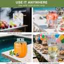 Glass Drink Dispenser 3.8L,Water Dispenser with Tap, Drink Dispenser for Party & Outdoor Use, Jug for Water, Juice,(BBQ, Picnic, Garden Party Essentials)