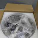 Salaiwei 12” 3-Light Modern Crystal Chandeliers Nickel Dinning Room Light Fixture, Round Pendant Light Kitchen Island Chandelier, Flush Mount Ceiling Light for Living Room Entryway Bedroom Foyer