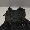 Women Sexy Lingerie Set Naughty Lace Up Corset Bodysuit Underwire Lingerie Babydoll With Garter Belt and Bow Tie (Large, Black)